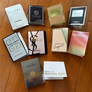 Versace, Chanel, Michael Kors, Givenchy and Azzaro deluxe samples